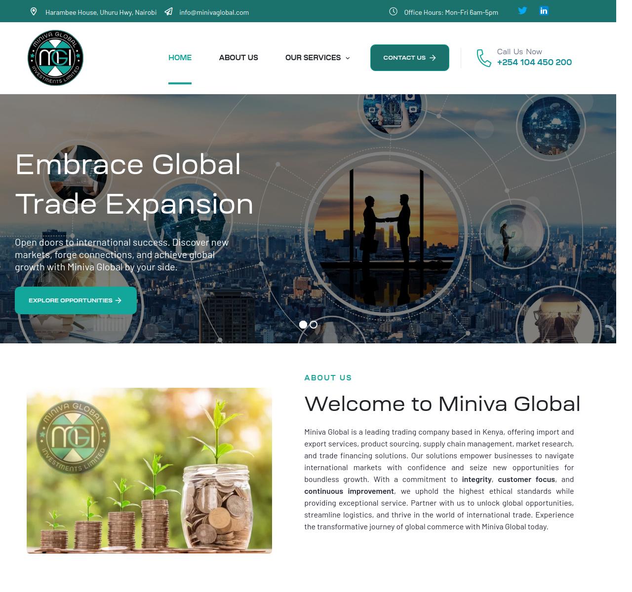 Miniva Global website 4